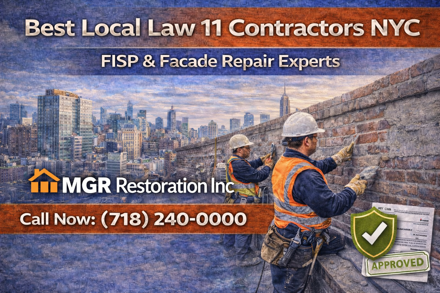 Best Local Law 11 Contractors NYC | FISP & Facade Repair Experts