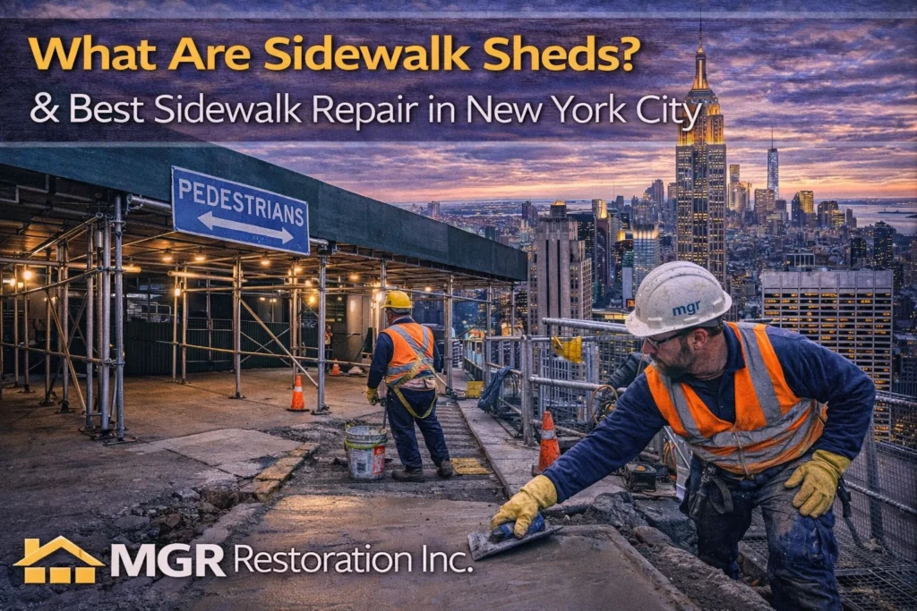 What Are Sidewalk Sheds & Best Sidewalk Repair in New York City