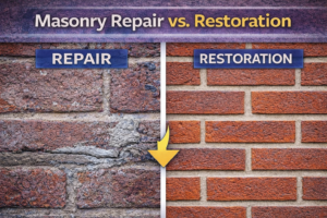 Masonry Repair vs. Restoration