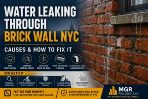 Water Leaking Through Brick Wall