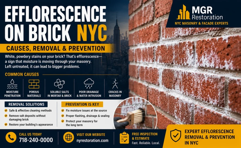 Efflorescence on Brick NYC
