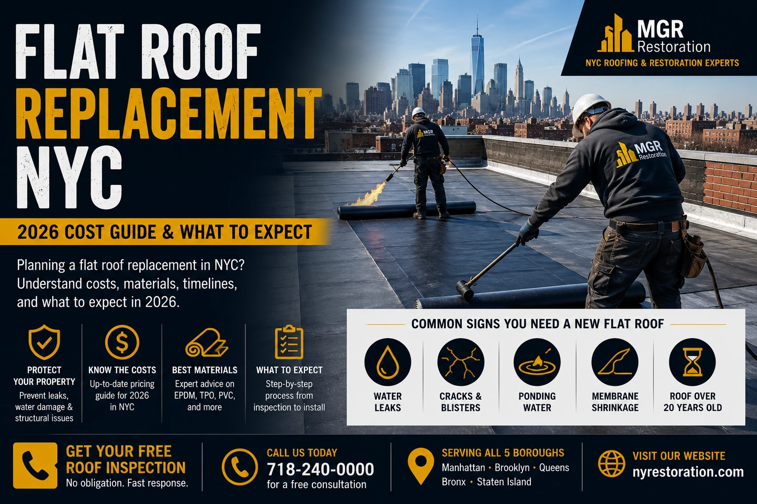 Flat Roof Replacement NYC